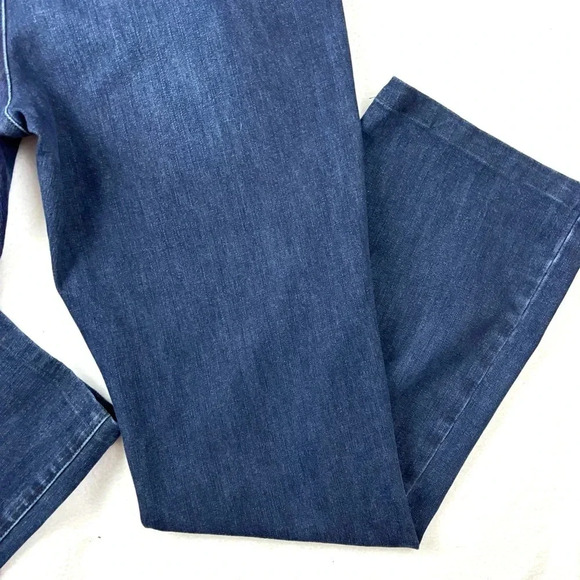 Soft Surroundings Dark Wash Whisker Tummy Control Highrise Bootcut Jeans Size TL - Picture 9 of 14